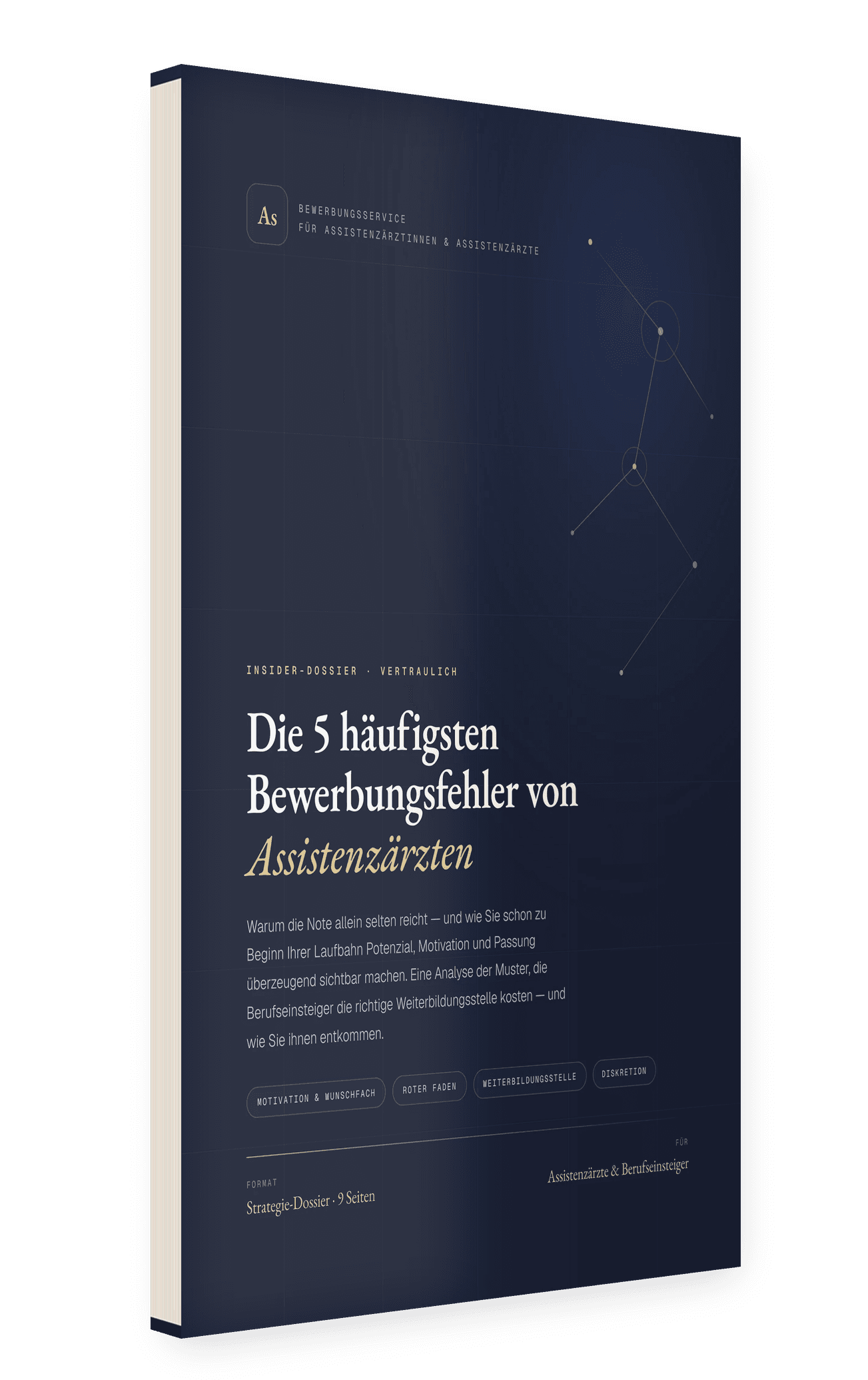 Vorschau: Leitfaden „Die 5 häufigsten Bewerbungsfehler von Assistenzärzten“ als PDF