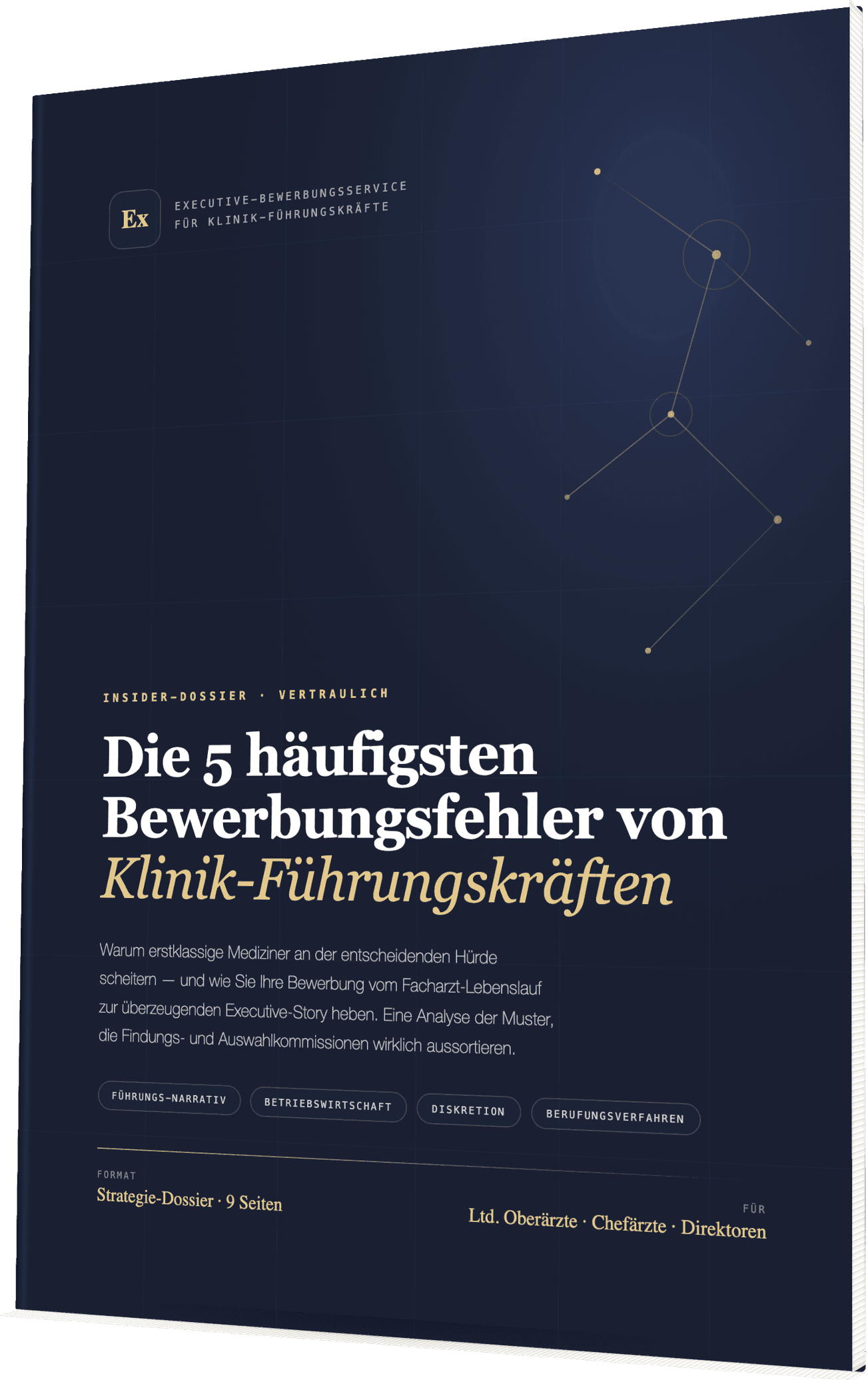 Vorschau: Leitfaden „Die 5 häufigsten Bewerbungsfehler von Klinik-Führungskräften“ als PDF